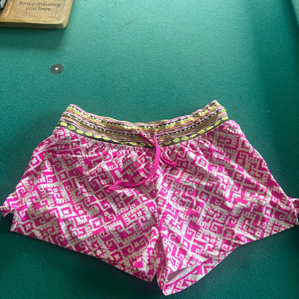 Athleta Pink Patterned Women's swim shorts Small
